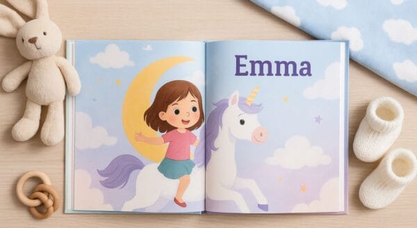 Personlige børnebøger med navn som dåbsgave